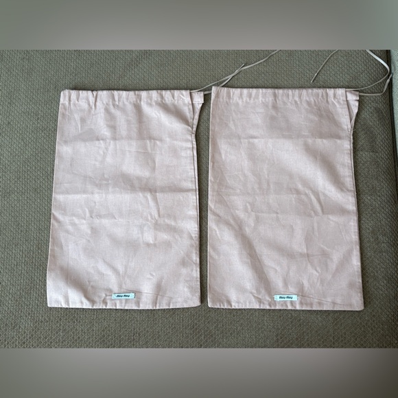 Authentic Miu Miu rose pink shoe drawstring dust bag - Picture 1 of 4